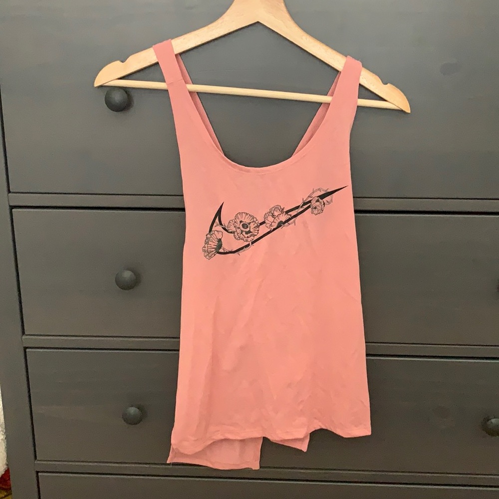 Nike running open back tank